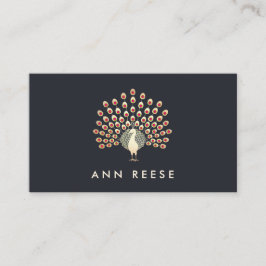 Cartão De Visita Elegante Ruby Feather Na moda Designer