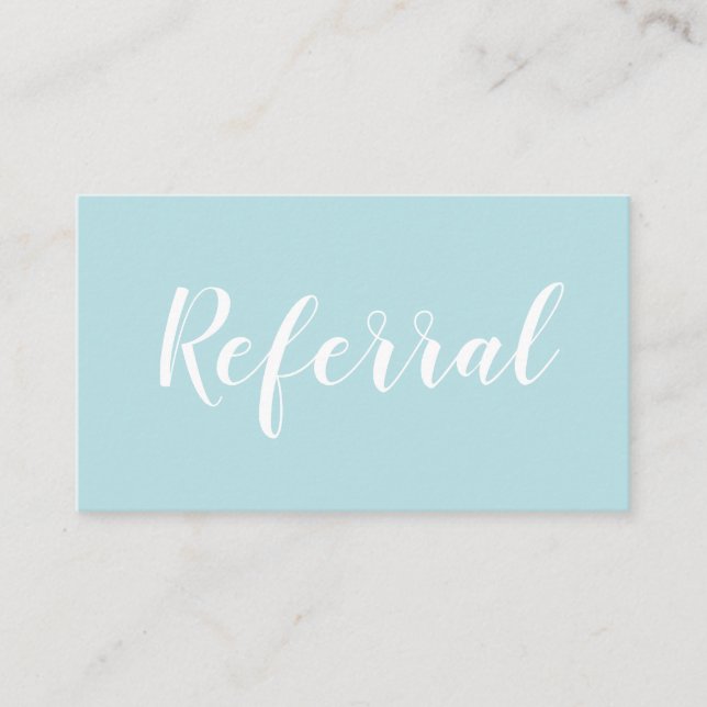 Cartão de visita elegante simples da referência da (Frente)
