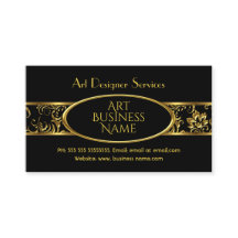 Elegante Simples Dourado Preto Floral Damask