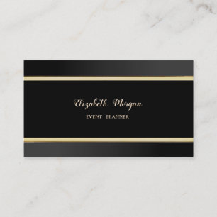 Cartão De Visita Elegante Simples e com Estilo,Preto,Listras