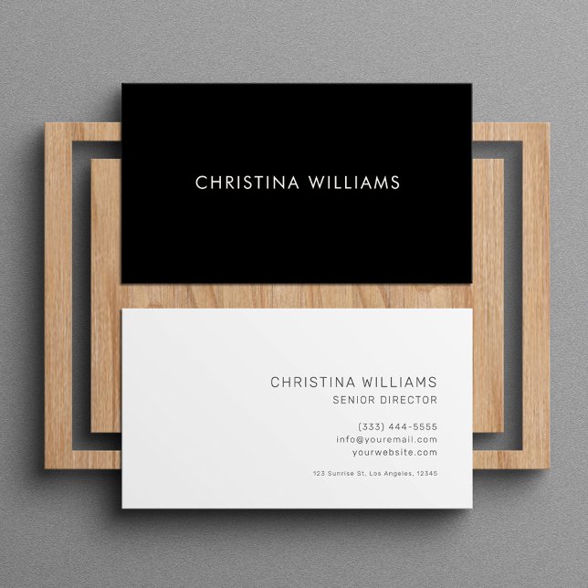 Cartão De Visita Elegante Simples e Moderno Profissional (Modern Professional Minimalist Simple Elegant Business Card)