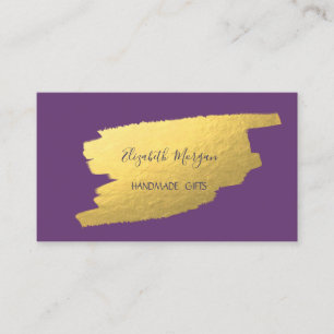 Cartão De Visita Elegante Simples, Faux Gold Foil Brussel Traço