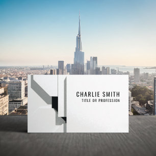 Cartão De Visita Elegante Simples Geométrico Moderno