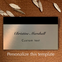 Elegante Simples Moderno Código QR Metal Escovado 