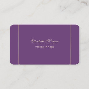 Cartão De Visita Elegante Simples Moderno Roxo Estiloso