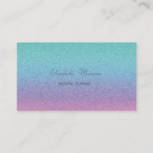 Cartão De Visita Elegante Sofisticado Glitter Moderno Ombre