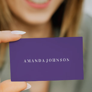 Cartão De Visita Elegante Spa e Salão de Meninas Ultra Violeta