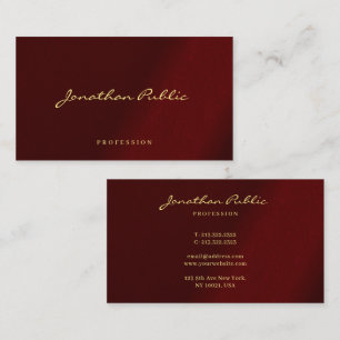 Cartão De Visita Elegante Tipografia Moderna Profissional Script