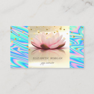 Cartão De Visita Elegante Trendy Glamorouse Dourado Holographic Lot