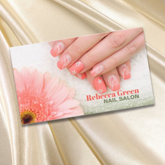 Cartão De Visita Elegante Trendy Manicurist Nail Artist Nail Salon (Elegant Trendy Manicurist Nail Artist Nail Salon Business Card)