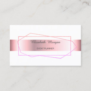 Cartão De Visita Elegante Trendy Stripe Geométrico, Quadro