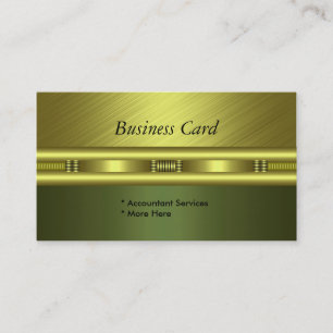 Cartão de Visita Elegante Verde Dourado Abacate