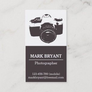 Cartão De Visita Elegante, Vintage, Grunge, Câmera, Fotógrafo