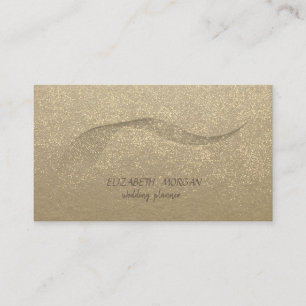 Cartão De Visita Elegante Vintage, Kraft, Confete Dourado