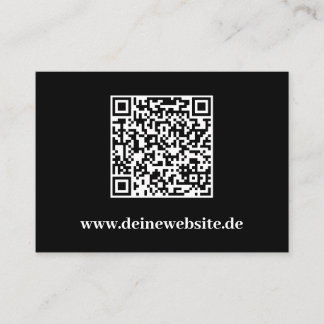 Cartão De Visita Elegante Visitenkarte mit QR Code Schwarz Vorlage