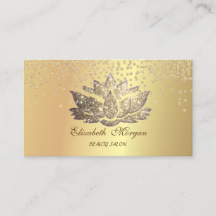 Cartão De Visita Elegantes Diamantes Glitter Lotus Estiloso
