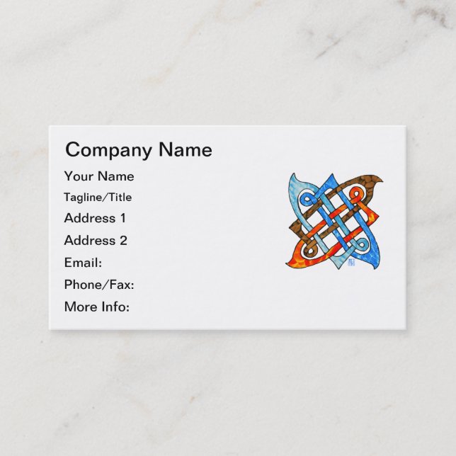 Cartão De Visita Elementos celtas pagãos da água do fogo do ar da (Frente)