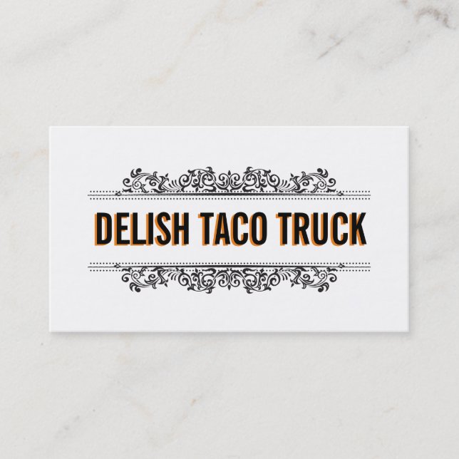 Cartão De Visita Elementos naturais | Caminhão comida (Frente)