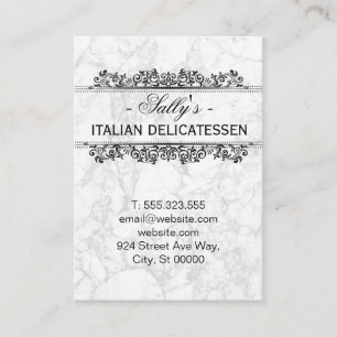 Cartão De Visita Elementos naturais   Mármore branco