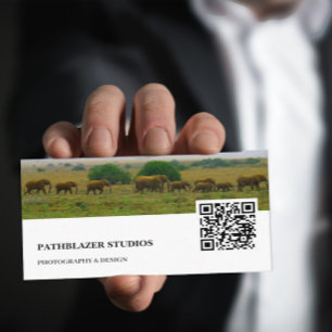 Cartão De Visita Elephant Mountain Fotografia de animais selvagen
