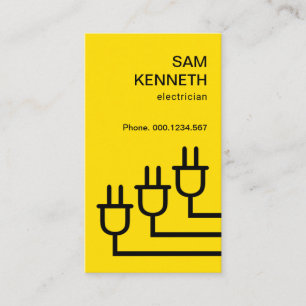 Cartão De Visita Eletricidade de extensão de tomada de alimentaç