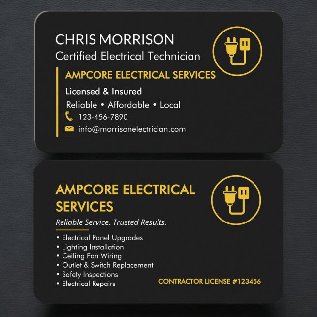 Cartão De Visita Eletricista (Criador carregado)