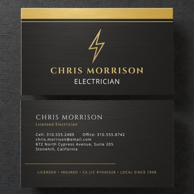 Cartão De Visita Eletricista (Criador carregado)