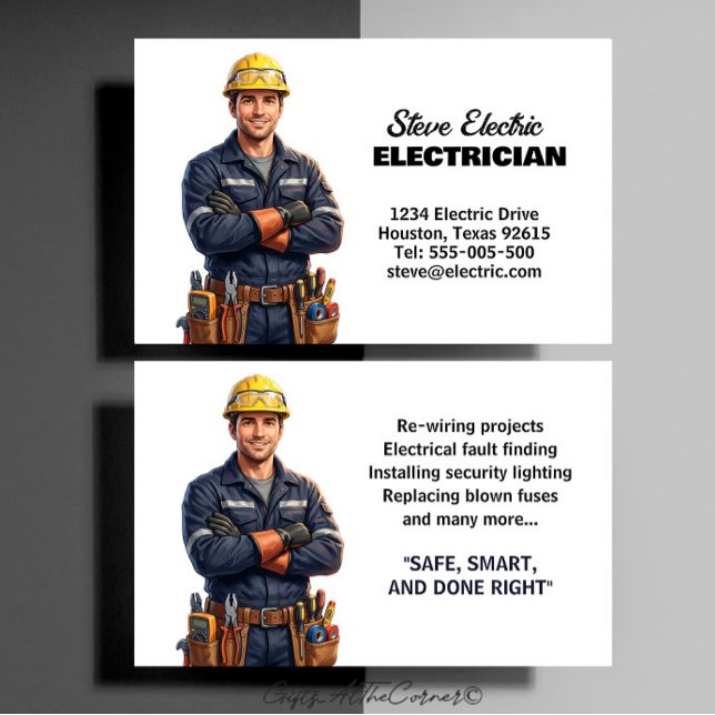 Cartão De Visita Eletricista  (Criador carregado)