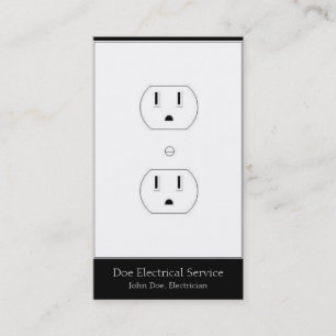 Cartão De Visita Eletricista/contratante elétrico/preto vertical