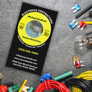 Cartão De Visita Eletricista   Empreiteiro Elétrico
