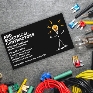 Cartão De Visita Eletricista   Empreiteiro Elétrico