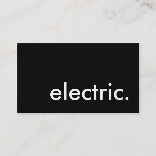 Cartão De Visita elétrico. (Frente)