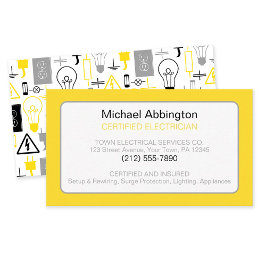 Cartão De Visita Elétrico Amarelo
