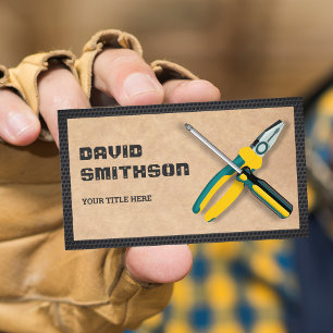 Cartão De Visita Elétrico de Ferramentas de Reparo Russo Kraft Han