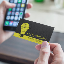 Cartão De Visita Elétrico de Lâmpada Moderno | Serviços Elétricos