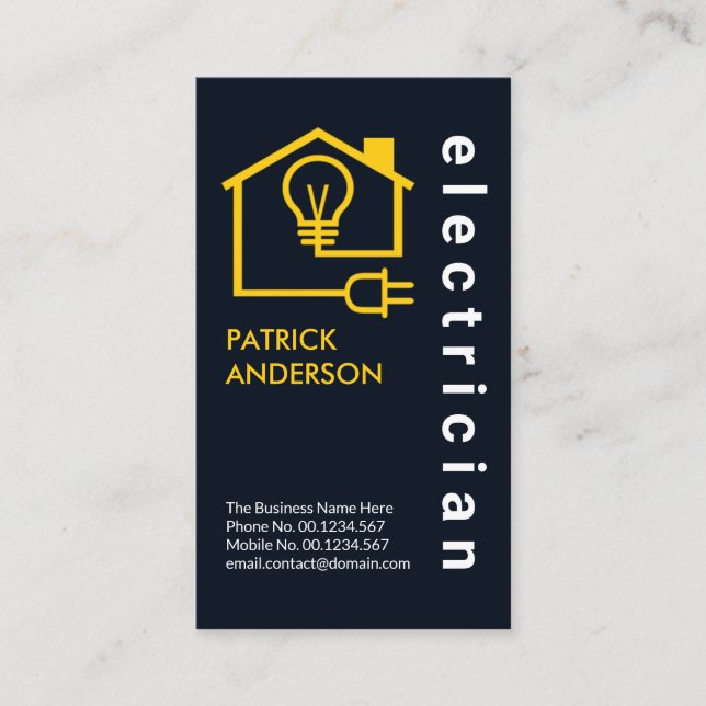 Cartão De Visita Elétrico do Circuito de Fiação Elétrico Doméstico (Frente)