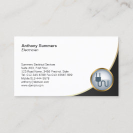 Cartão de visita elétrico do ícone de conexão elét