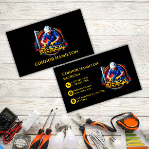 Cartão De Visita Elétrico Modern Trendy Vibrant
