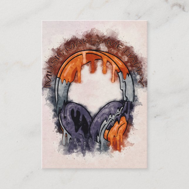 Cartão de visita Eletrônico de Jockey de Disco DJ (Frente)