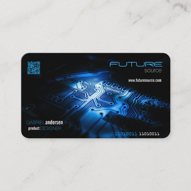 Cartão De Visita eletrônicos de código qr (Frente)