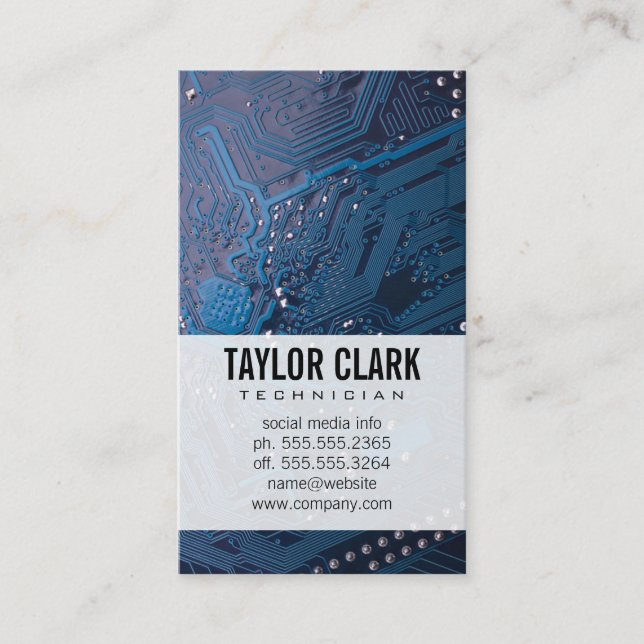 Cartão De Visita Eletrônicos de hardware (Frente)