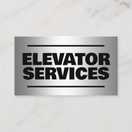 Cartão De Visita Elevator Services Silver QR