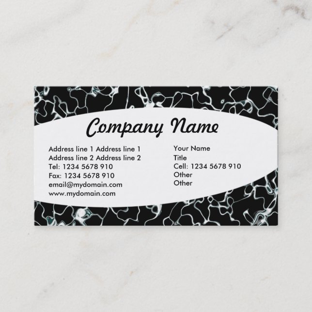 Cartão De Visita Elíptico - Abstrato 013 (Frente)