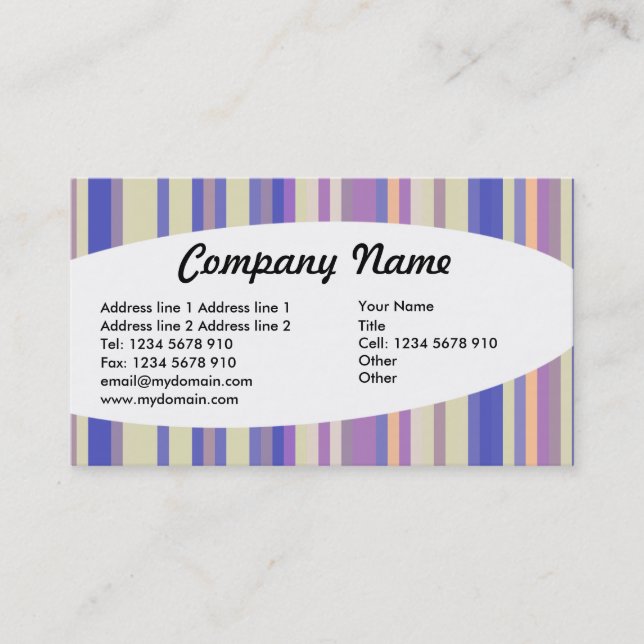 Cartão De Visita Elíptico - Faixa 08 (Frente)