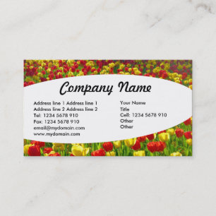 Cartão De Visita Elíptico - Mar de Tulipas