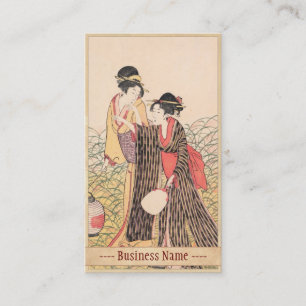 Cartão De Visita Elopers na arte do japonês de Musashino Kitagawa