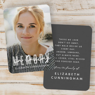 Cartão De Visita Em Adorando Memória Foto Simples E Simples