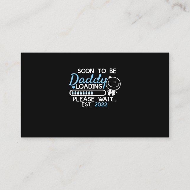Cartão De Visita Em Breve Ser Pai 2022 Dia de os pais Pela Primeira (Frente)