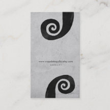 Cartão de visita em forma de mão afligida em espir