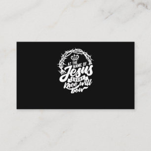 Cartão De Visita Em Nome De Jesus, Todos Os Joelhos Irão Arco Crist